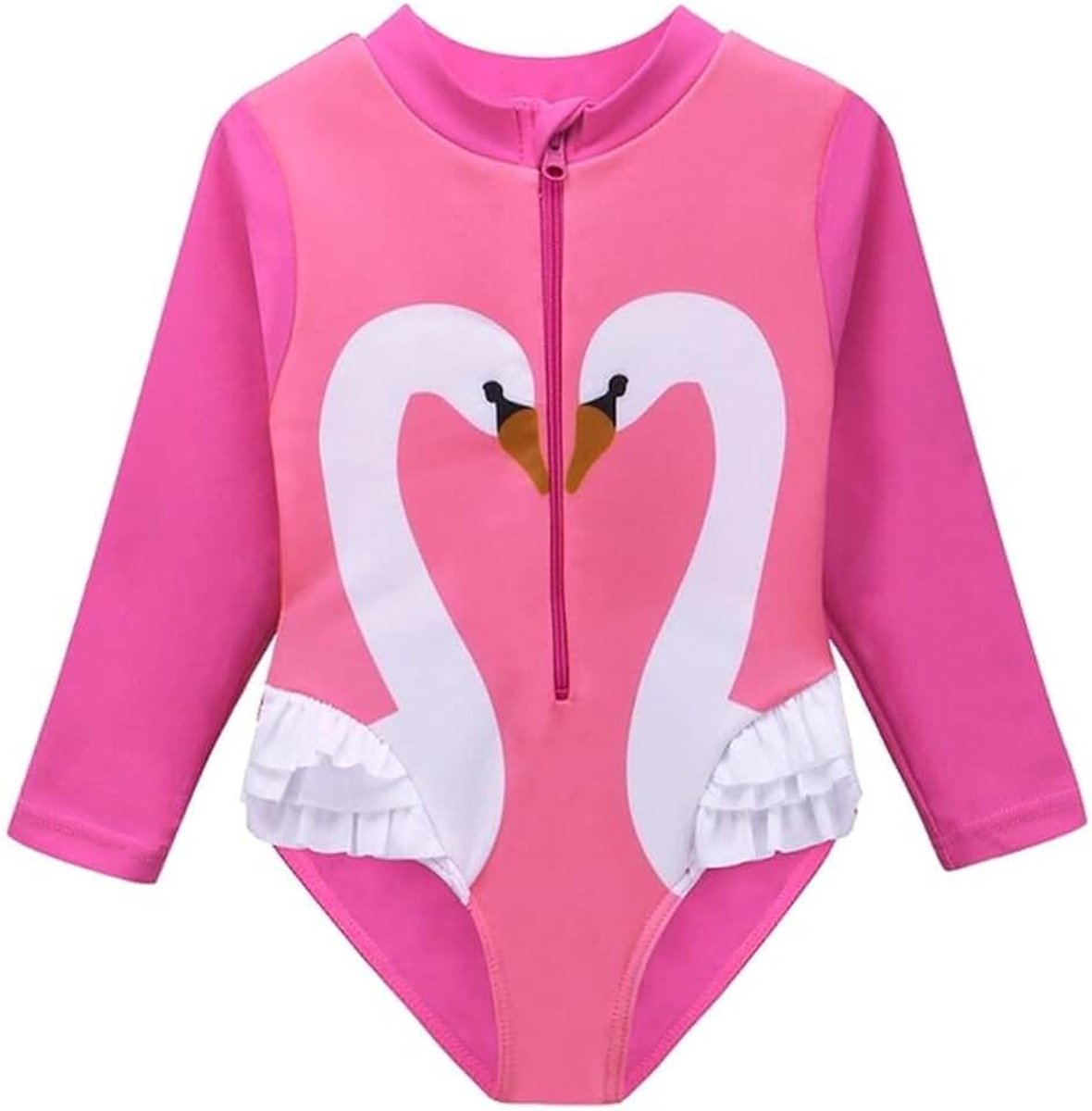 Swimwear Printed Girls' Swimsuit, Long Sleeve One-Piece Children'S Swimsuit, Children'S Sunscreen Swimsuit