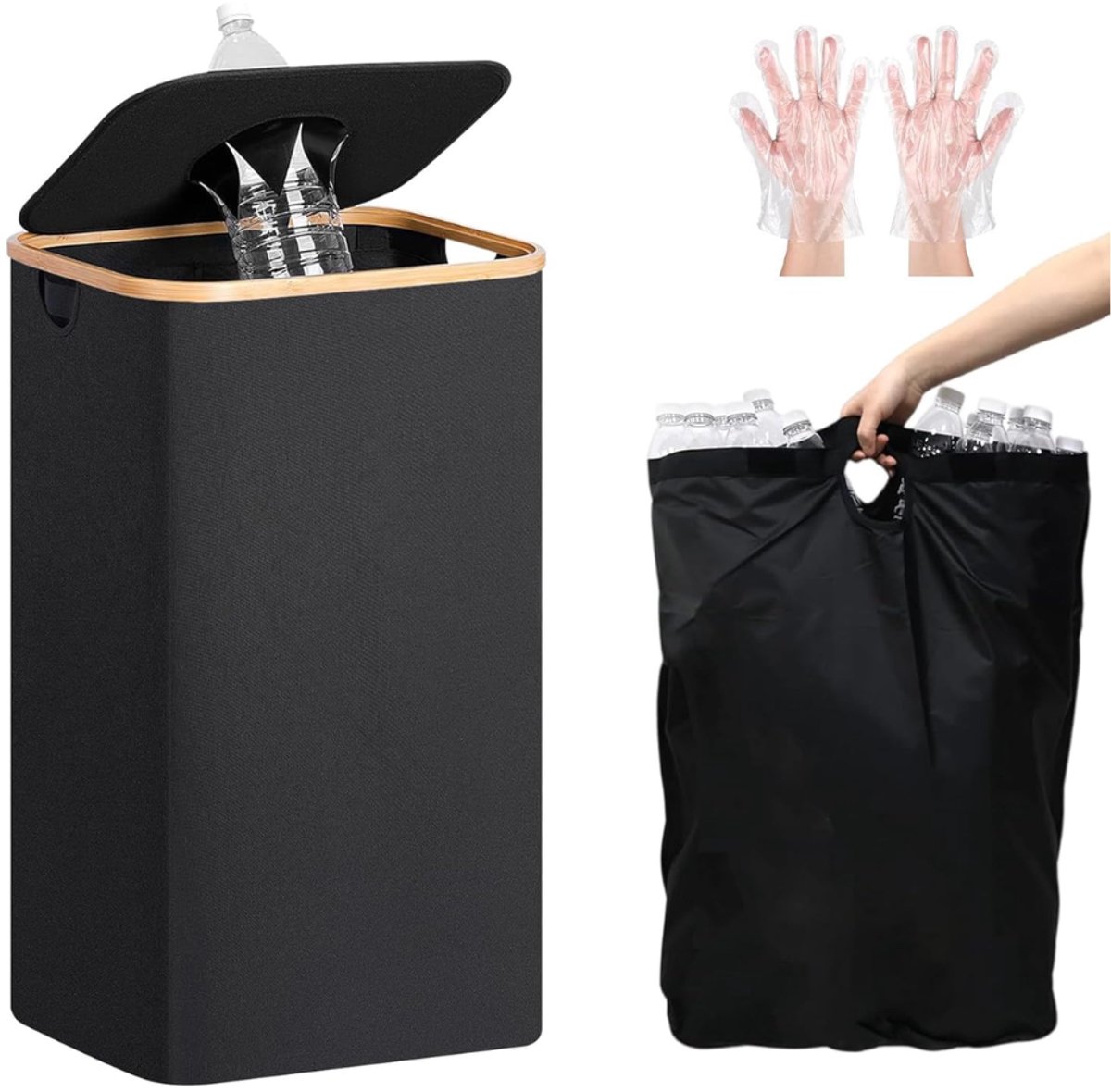ZRNS® Statiegeld Container - Recycle Bak Flessen en Blikjes - Flessenbak - 2 Flessentassen - 110 L