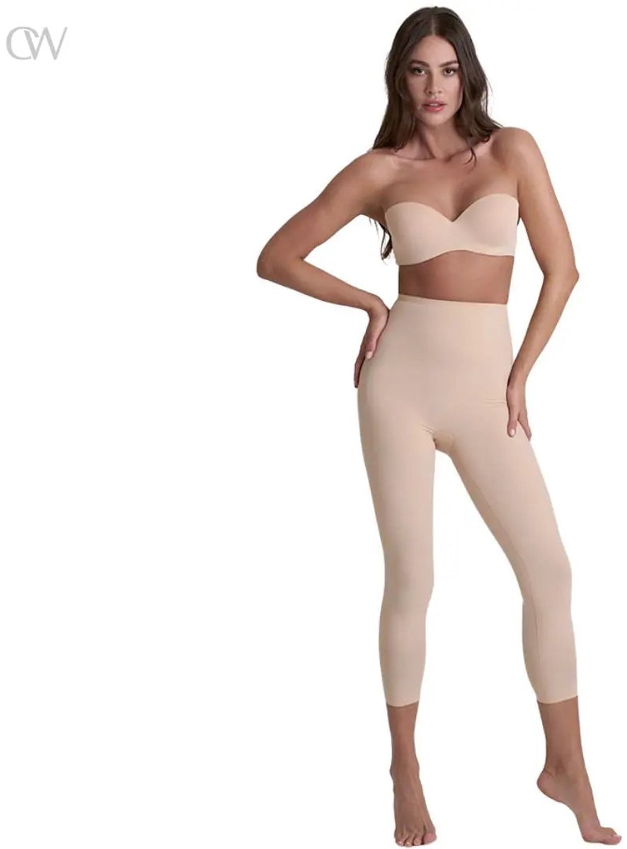 Sculpting High Waist Capri | Soft Nude