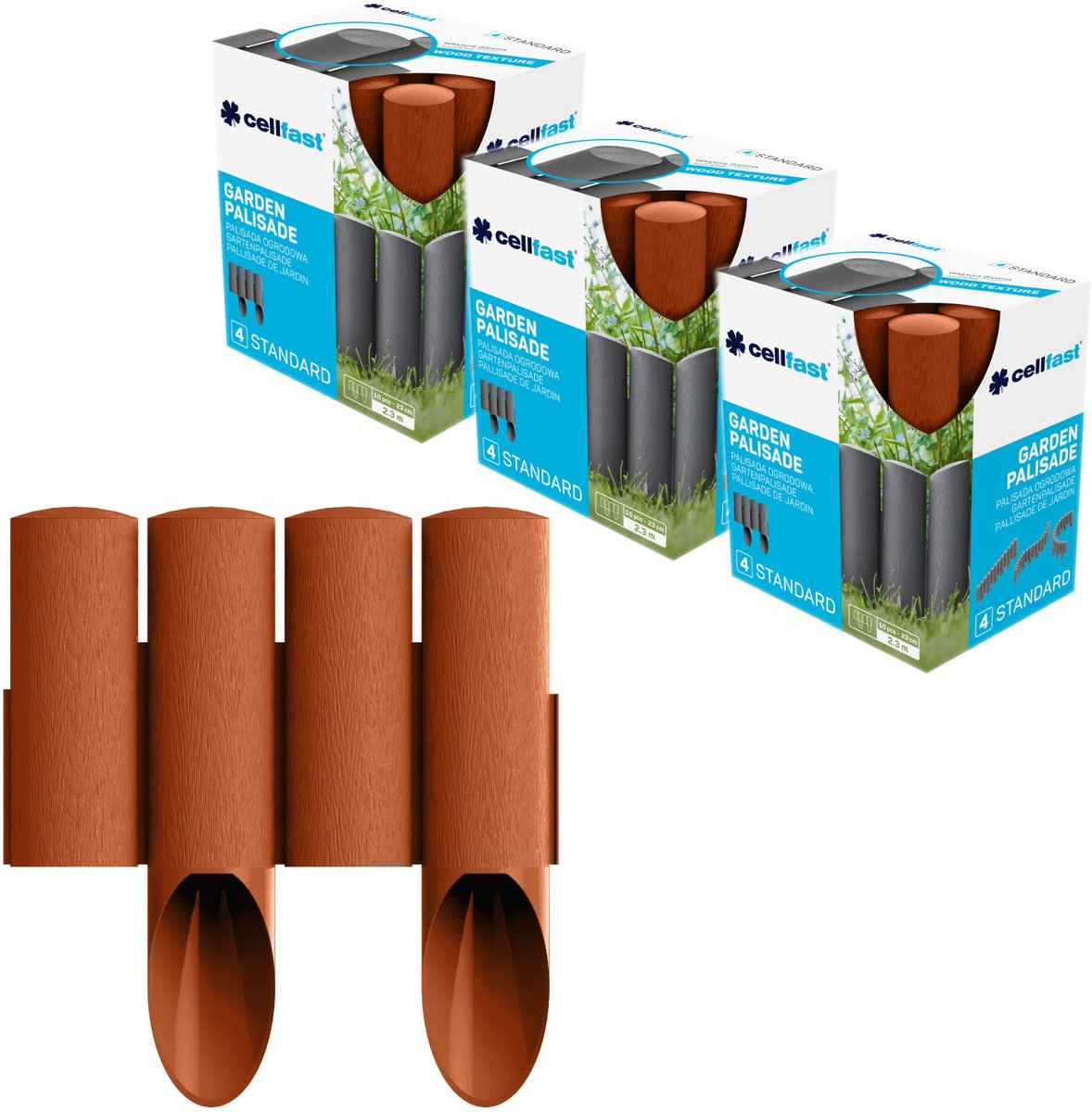 Cellfast - Palissade - Standard baksteenrood - lengte 6,9 m