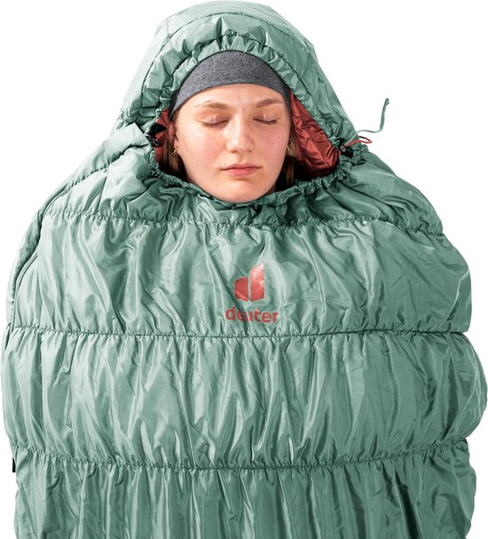 Synthetische Slaapzak - Mummy Slaapzak - Kamperen en Hiken - Thermo Stretch Comfort - Tot 175 cm - Salie Redwood — afbeelding 2