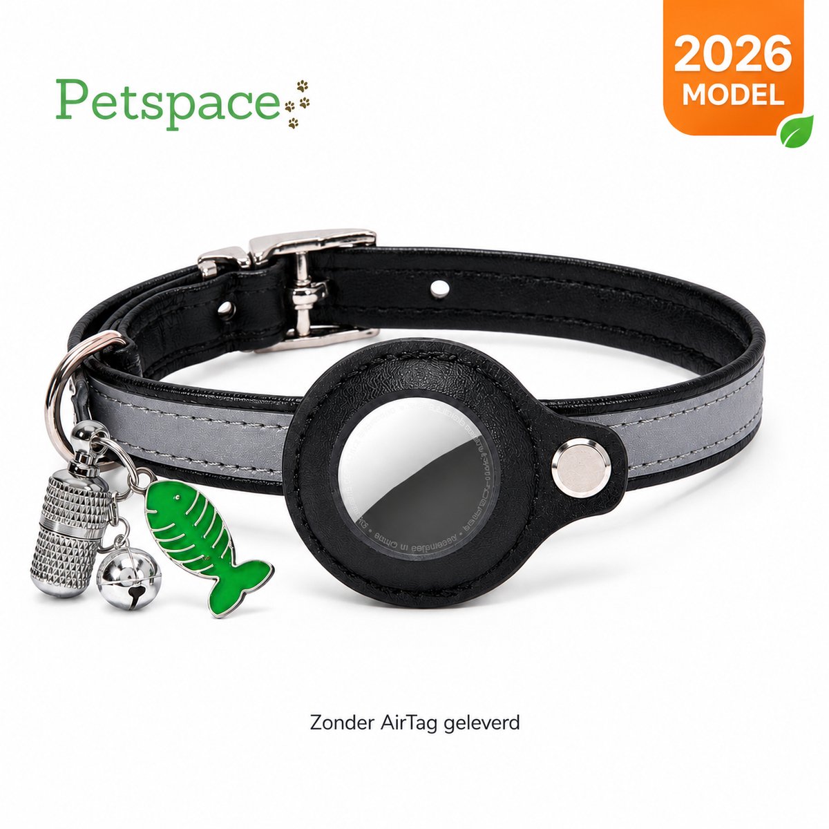Bol.com Petspace® - Katten halsband - Halsband kat - Kattenbandje - Geschikt voor Apple AirTag - Veilig en Comfortabel - Katten ... aanbieding