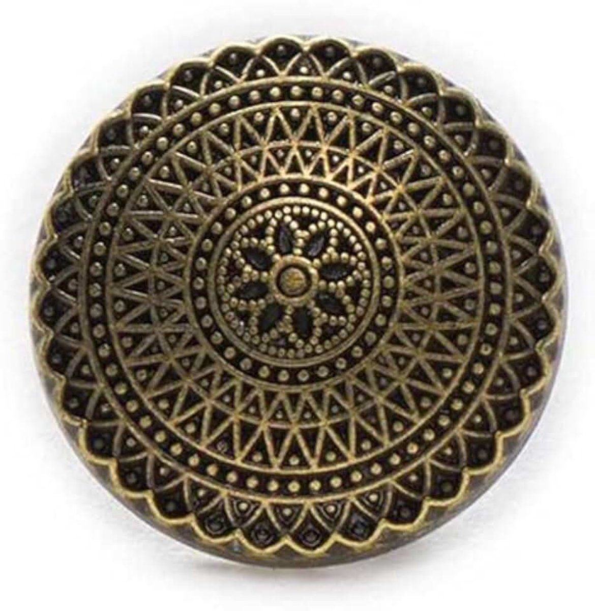5 Stuks Metaal Schacht Cirkel Bloem Patroon Ronde Vintage Knopen Ambacht voor DIY Naaien Kleding Decoratie