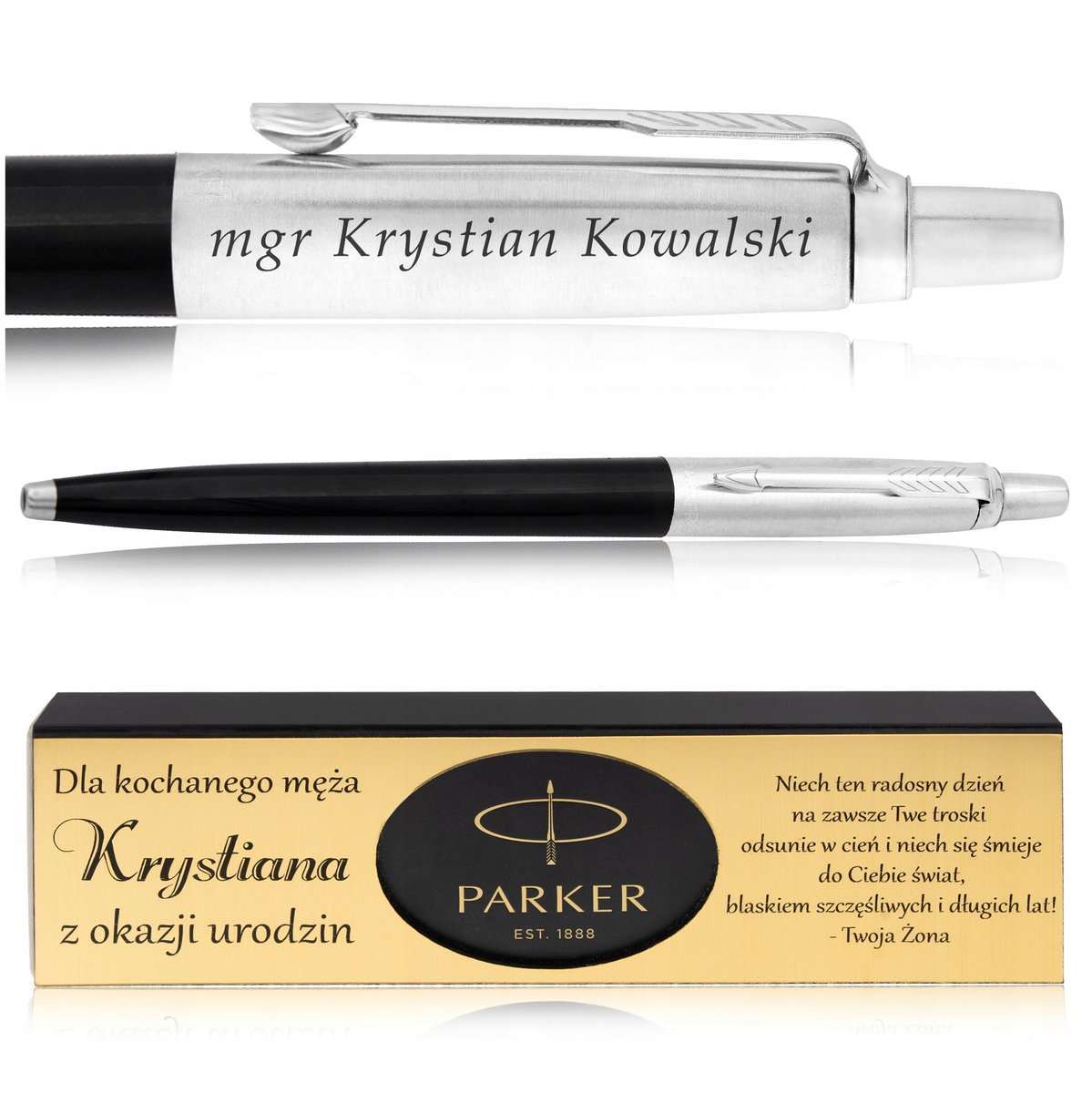 Parker Jotter Zwart met luxe geschenkdoos en gratis gravure