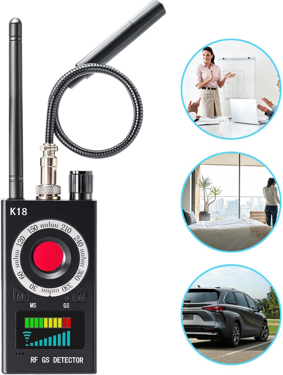 Verborgen Cameradetector - Anti-Spionagedetector - Bugdetector - GPS-Detector - Camerazoeker - RF-Scannerapparaatdetector