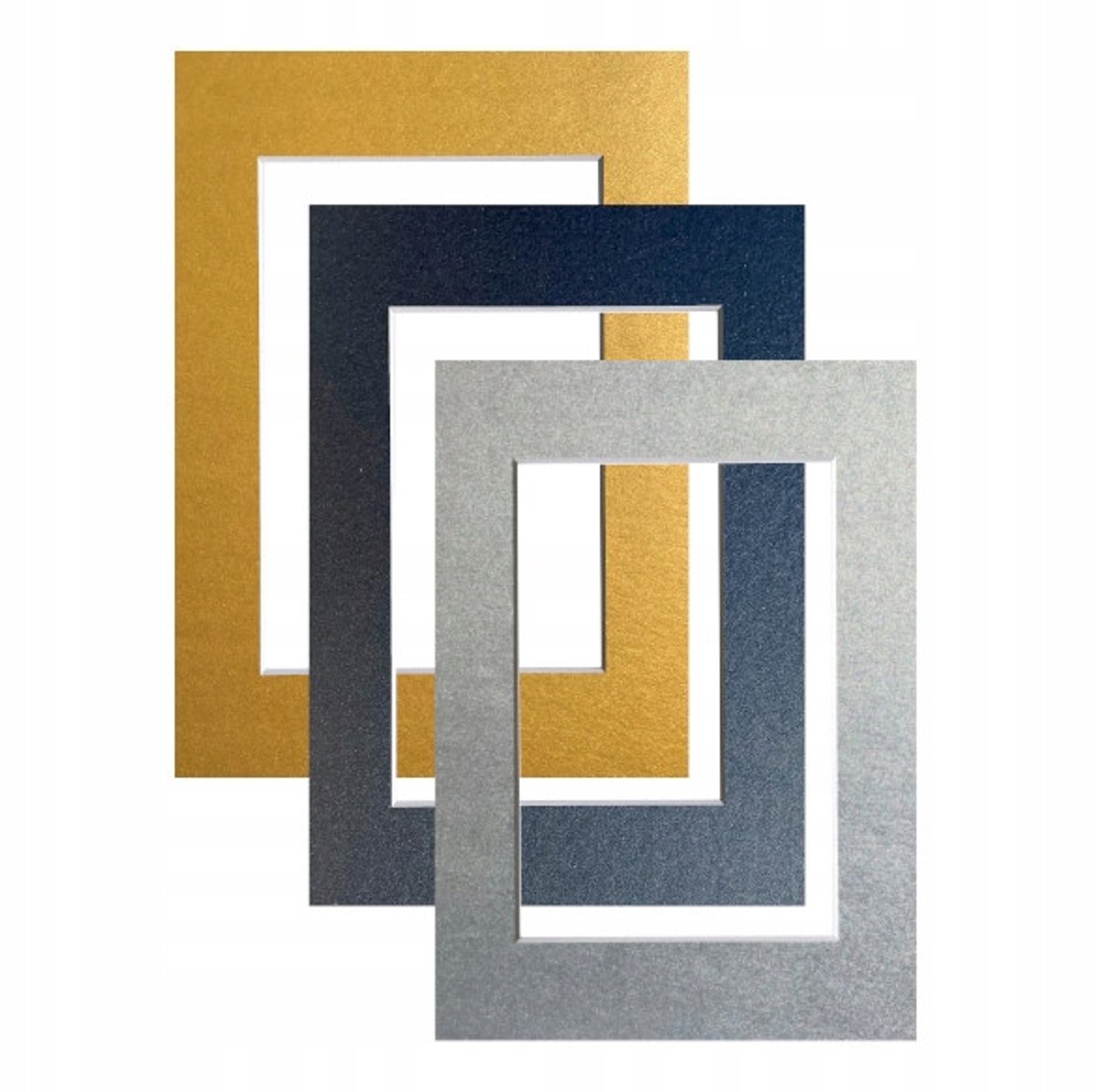 Passe-partout 28x35 cm - Zilver, Goud, Marineblauw - Op maat gemaakt