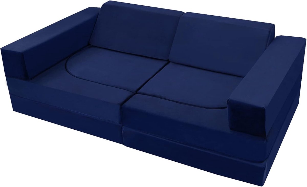 Kinderbank, speelbank, uitklapbare klapbank, stoel, kinderbank, kinderbank vanaf 6 jaar, fancy speelbank, een spannende indoor speelplaats voor de kinderkamer, ideaal voor kinderen, blauw