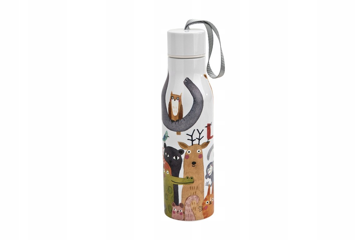 Psi Świat Thermos Fles 500ml - Vrolijke Dierenprint