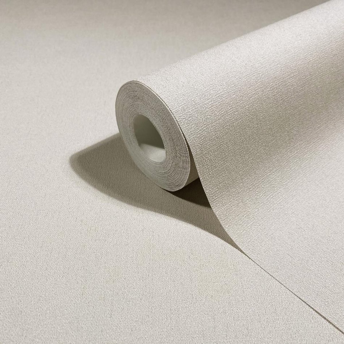 Behang - Linnenlook - Beige - Linnen Behang - Japandi - Minimalistisch - Vliesbehang - Woonkamer Slaapkamer – Uni - 0,53 x 10,05 M - Whisper