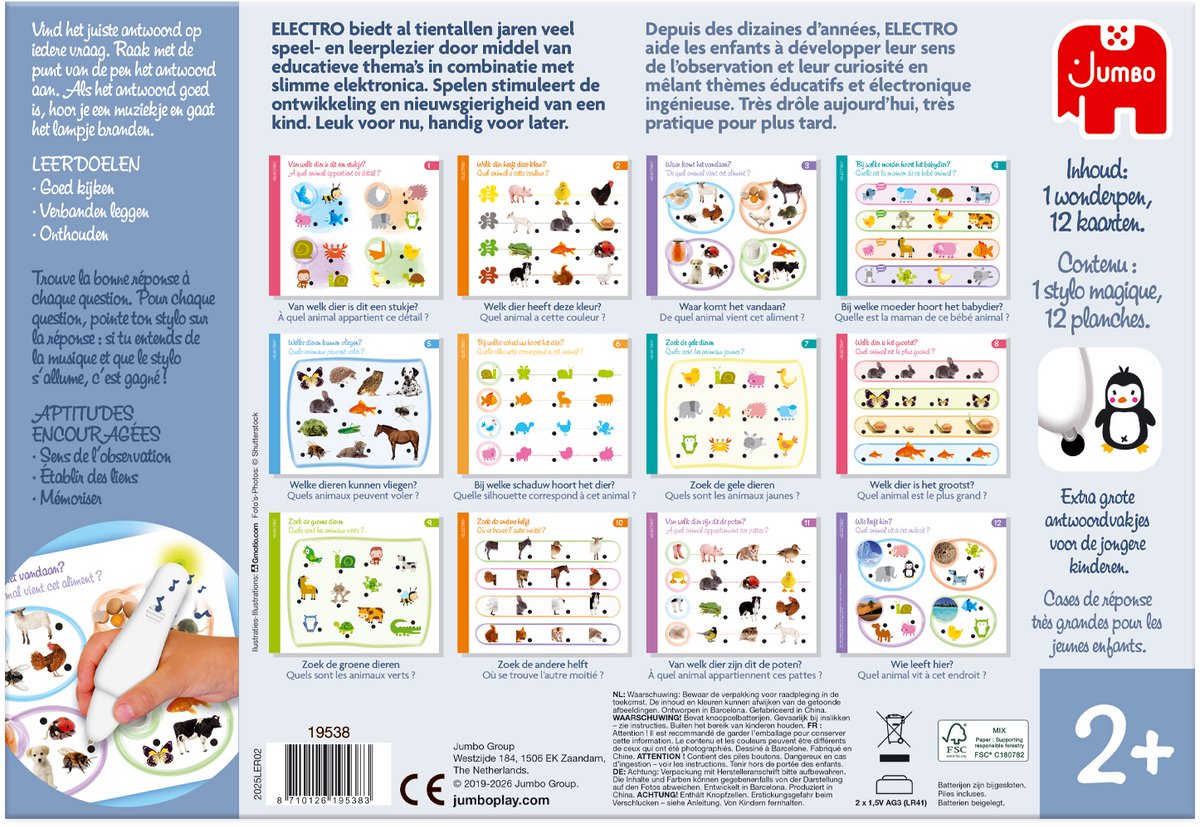 Jumbo - Electro Wonderpen - Ontdek De Dieren - Educatief spel — afbeelding 4