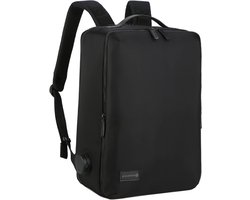 Laptop Rugzak - Zakelijke Tas - Dagelijks Gebruik - Geïntegreerde USB Poort - Tot 15.6 Inch - Zwart