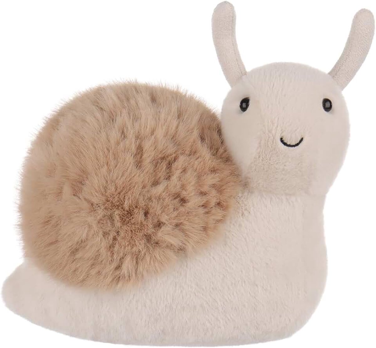 Lamb Luie slak, pluche dieren voor kinderen, zacht schattig knuffeldier voor baby's, meisjes en jongens, pluizige luie slak, bruin, 15 cm