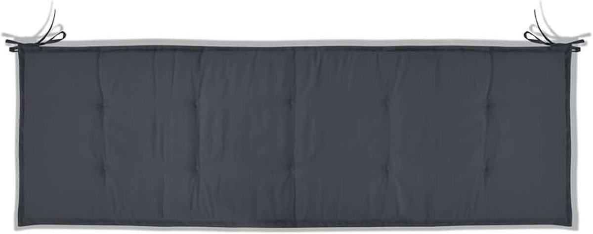 Tuinbank kussen, waterdicht, bankkussen, zitkussen, bankkussen, zitkussen, bankkussen, oplegkussen, antracietgrijs, 150 × 50 × 3 cm