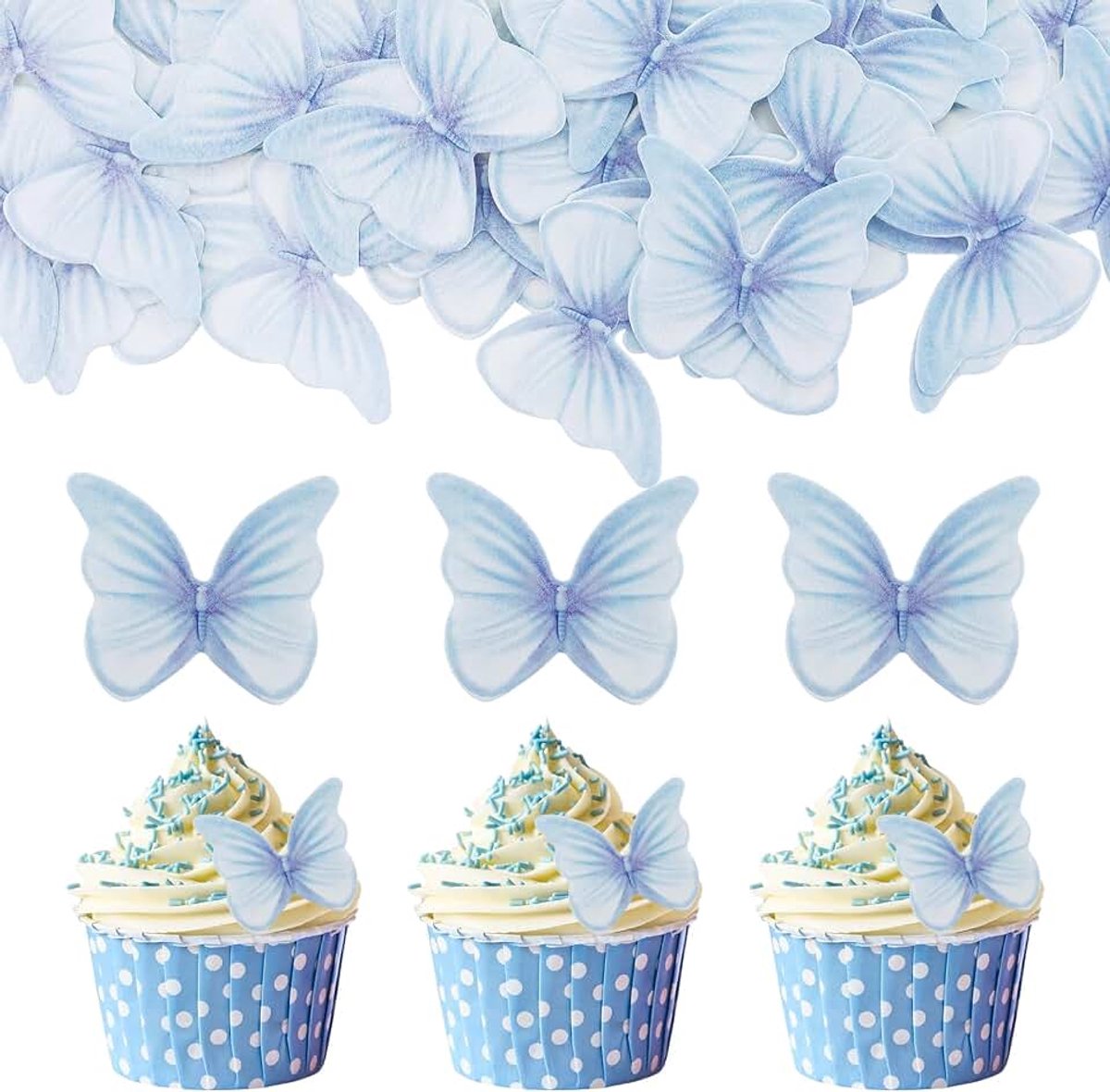 48 stuks vlinders voor taart taartdecoratie vlinder cupcake topper taartdecoraties paars voor bruiloft verjaardag