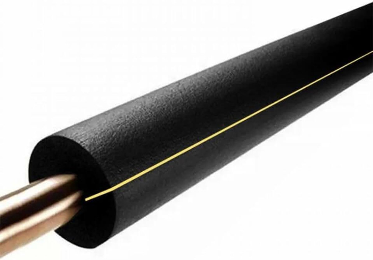 Buisisolatie 2 m lang - 9 mm dik - Ø 22 mm - zelfklevende schuimslang buisisolatie voor buiten - isolatie voor verwarming en sanitair