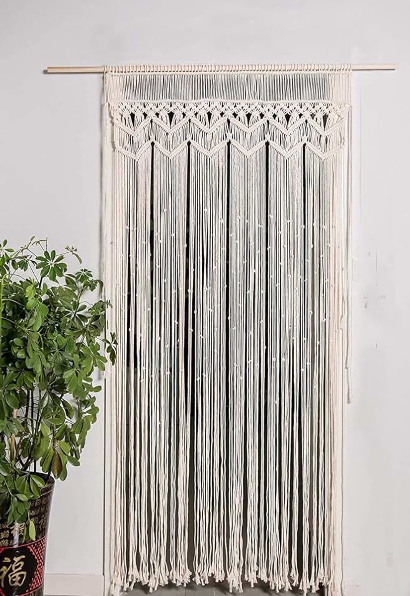 Gordijn voor deuropening, boho, vensterpaneel, bruiloft, babyborrel, achtergrond, 95 cm B x 208 cm L