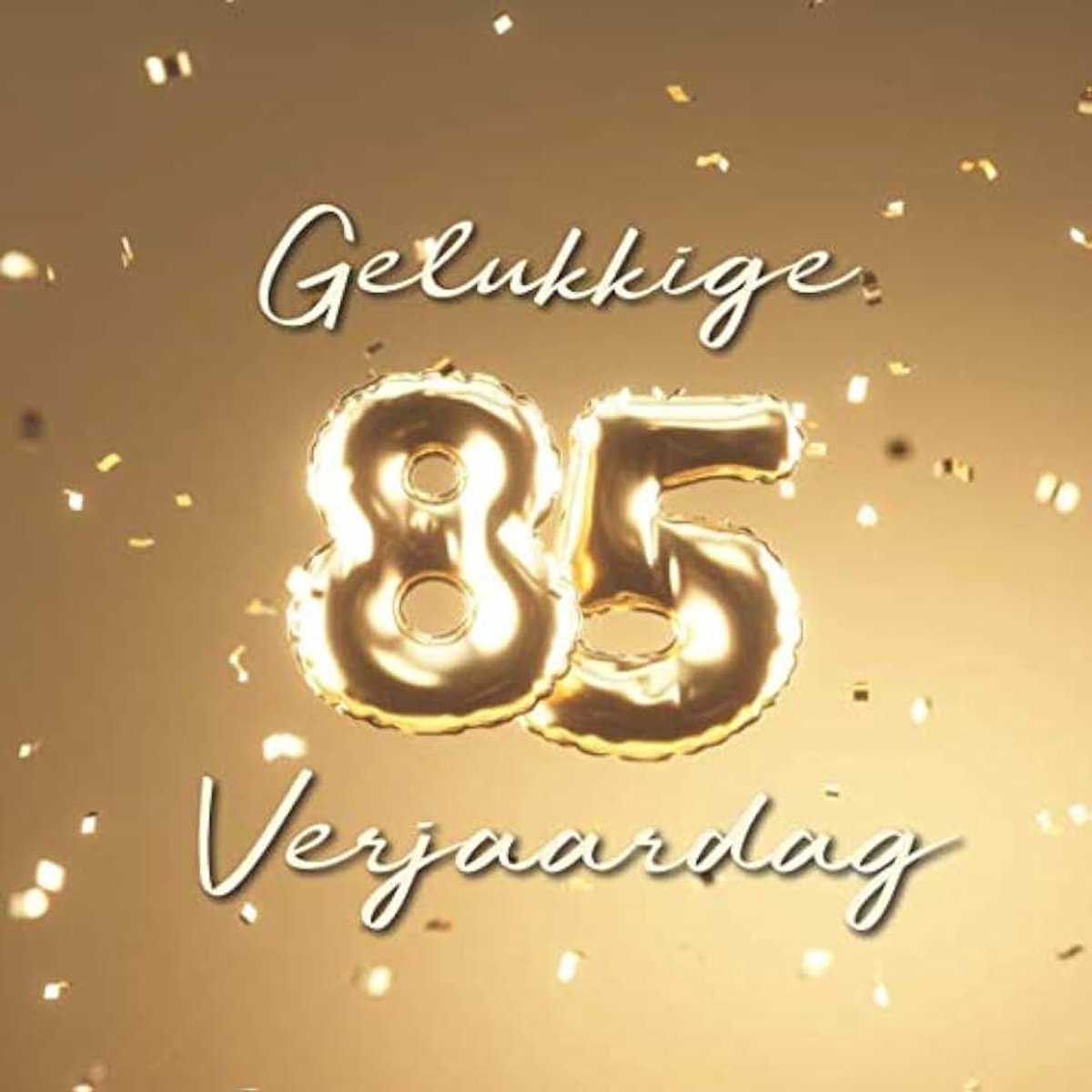 85e Verjaardag: Gastenboek voor de Verjaardag - Ballonnen Goud