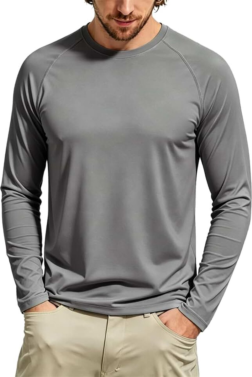 Rashguard Zonbescherming Zwemshirt Sneldrogend Functioneel T-shirt Surfen Vissen Hiking Top