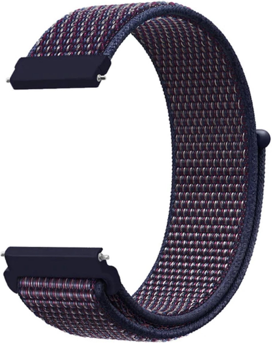 KELERINO. Nylon bandje geschikt voor Samsung Galaxy Active / 42 MM - Donkerblauw