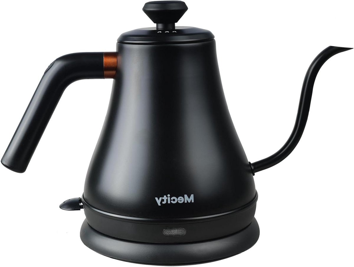 Elektrische Waterkoker - Thee Ketel - Snel Water Koken - Precisie Zwanenhals Uitloop - 1.7 Liter - Mat Zwart