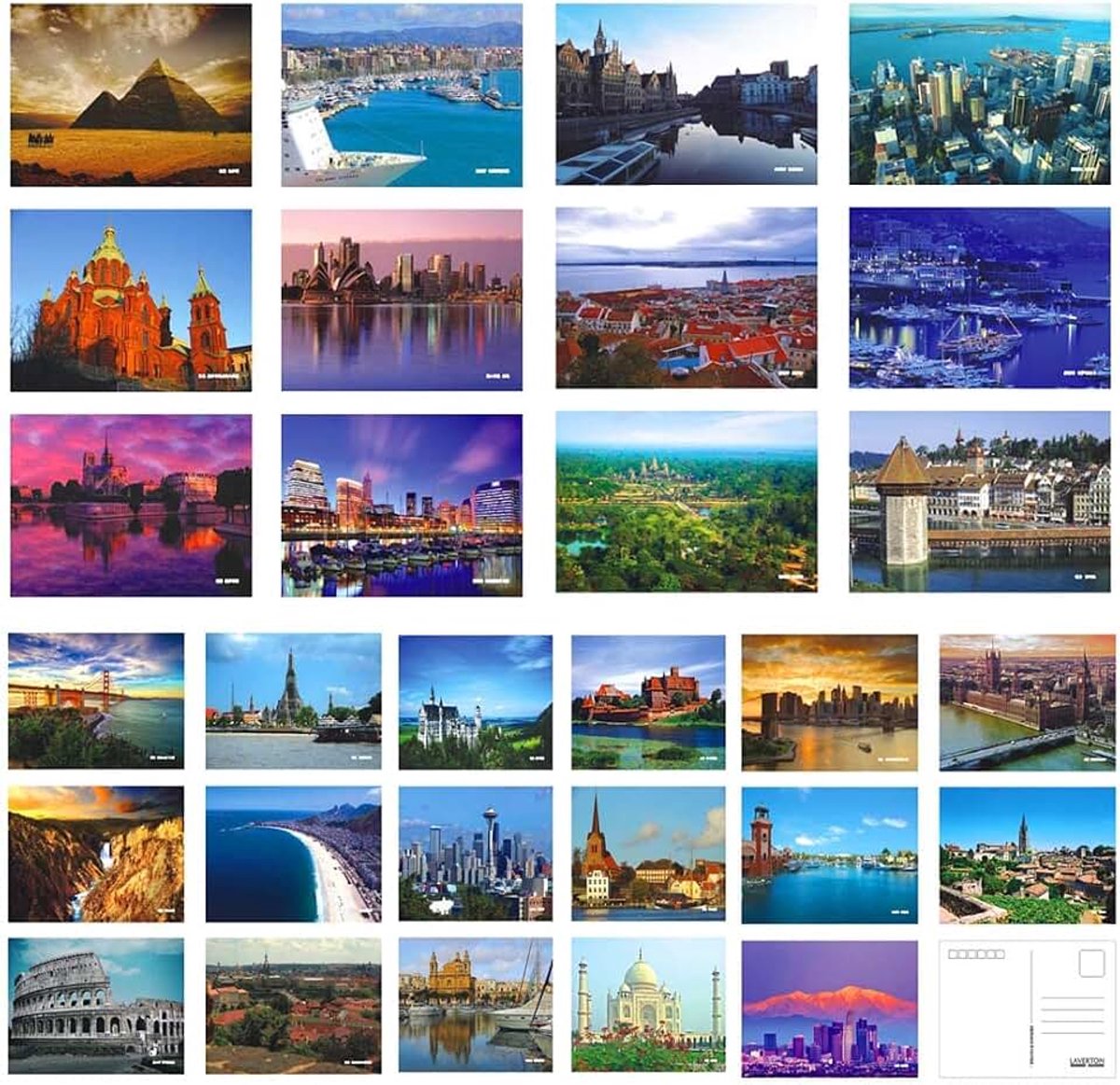 Ansichtkaarten 30 stuks - Wereld landschap