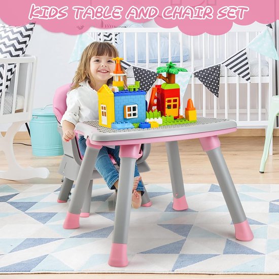 Kinderstoel met Tafel - Babystoel Kinder eetstoel - Veilig Eten en Spelen - 6-in-1 Multifunctioneel — afbeelding 4