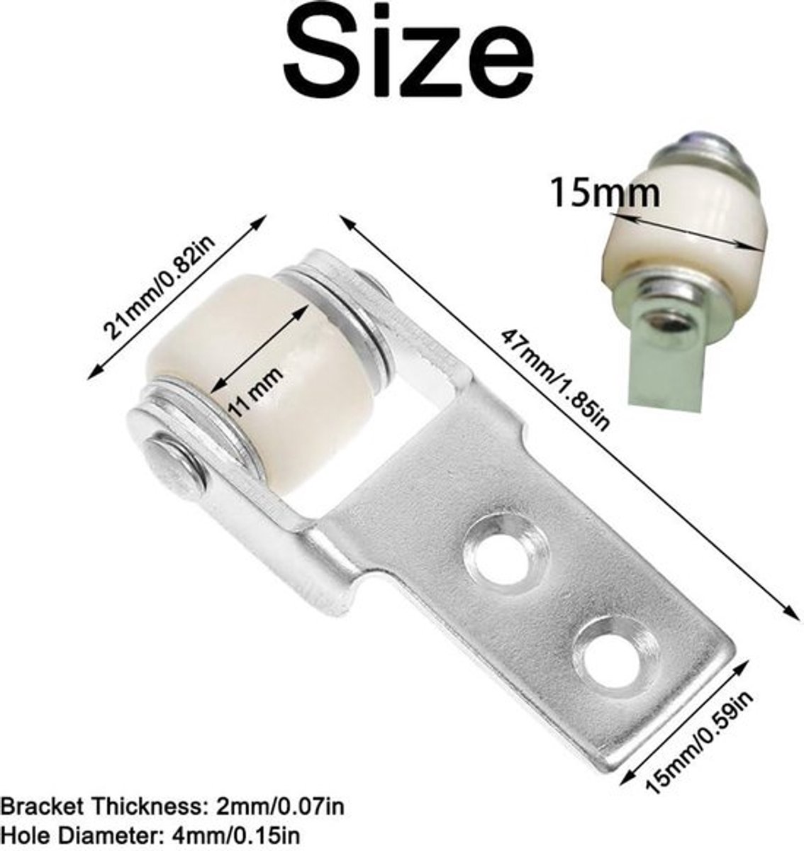 4 stuks schuifdeur dia-wiel, deur-track-roller gids, kleine vaste castor-wielen, nylon, meubelkatrol, eettafel gids-wiel