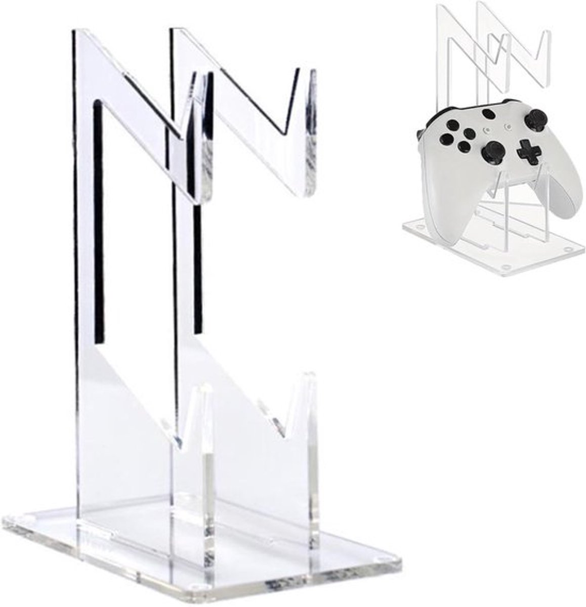 Hoofdtelefoon en Gaming Controller Houder | Acryl Stand voor Bureau | Opbergsysteem met 2 Niveaus