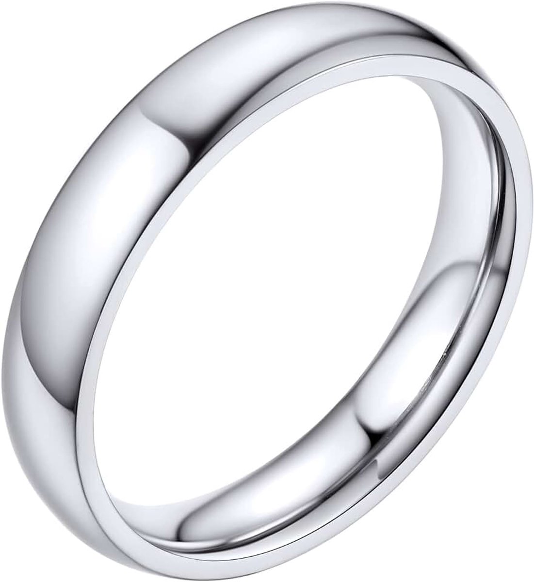 Roestvrij staal Minimalistische Band Ringen voor Vrouwen Mannen, Hoge Gepolijste Eenvoudige Knuckle Ringen, 2MM 4MM 6MM 8MM Staal/Verguld/Zwart Fashion Vinger Ringen Maat O tot Y -Gift Verpakt