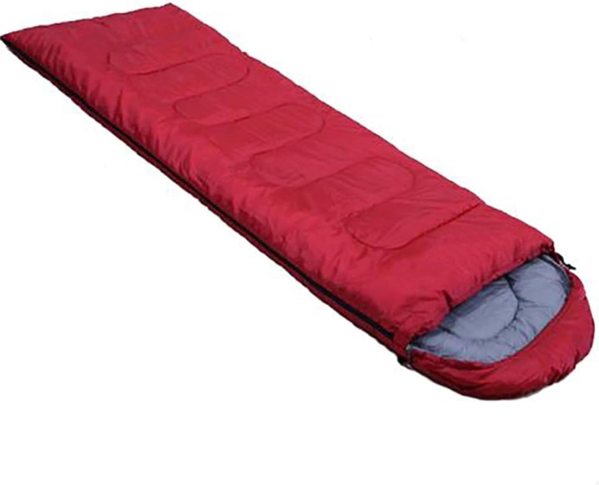 Waterdichte Slaapzak - Kampeerslaapzak Warme Slaapzak - Buiten Kamperen - Ademend en Warm - 210 x 75 cm - Rood