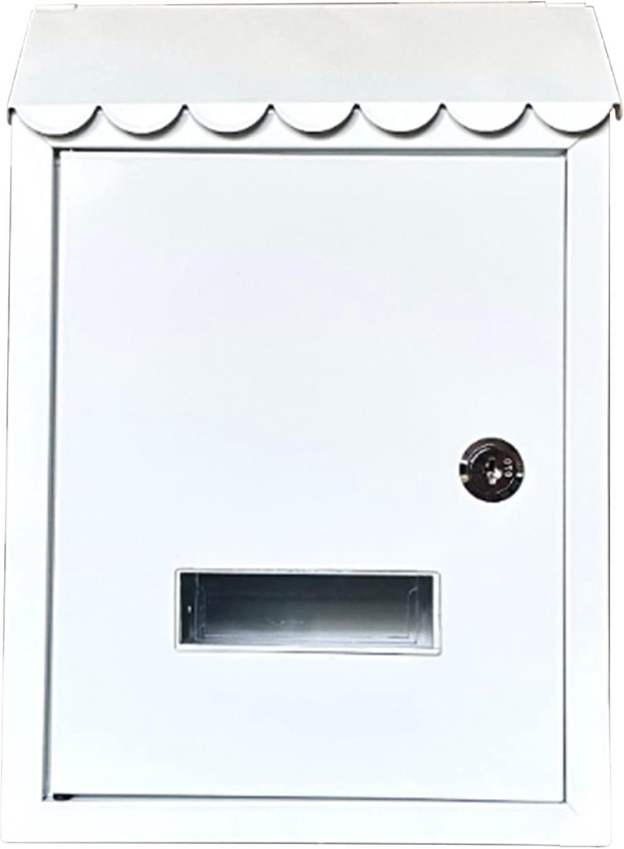 Wandbrievenbus - Buitenpost - Post Ontvangen - Roestvrij & Waterdicht - 30x7x21cm - Wit