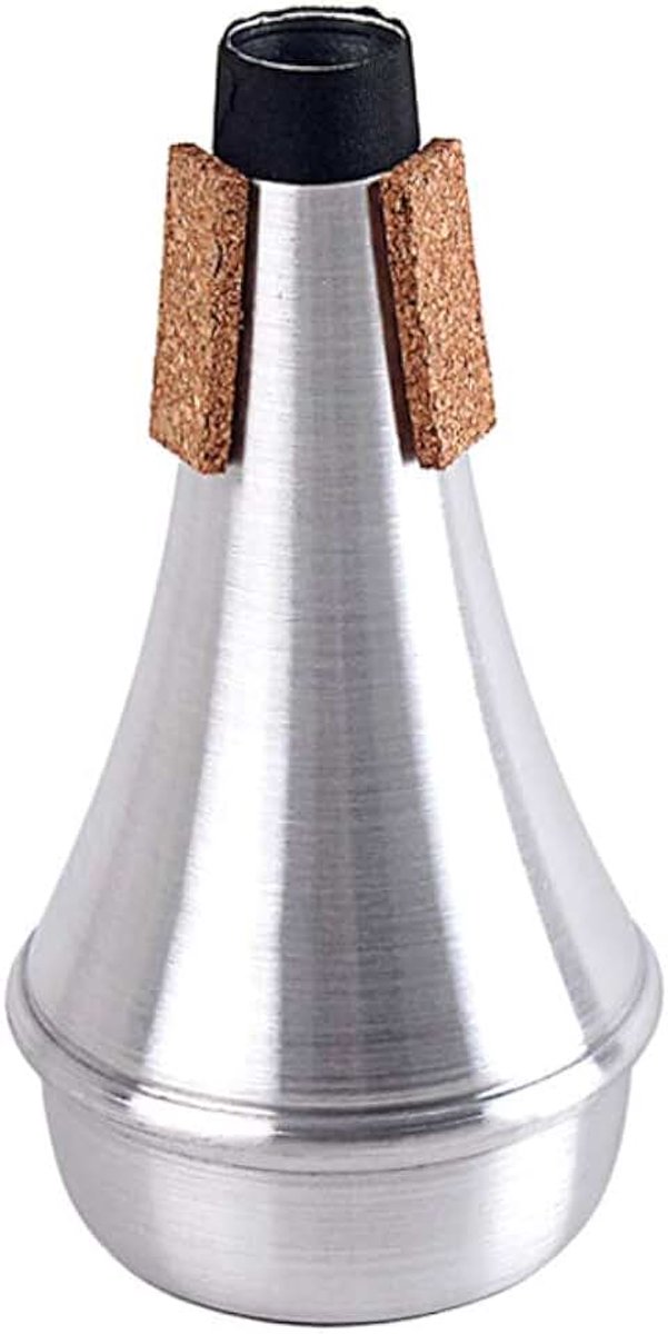 Professionele trompet Straight Practice Cup Mute Lichtgewicht Silencer,Zilver