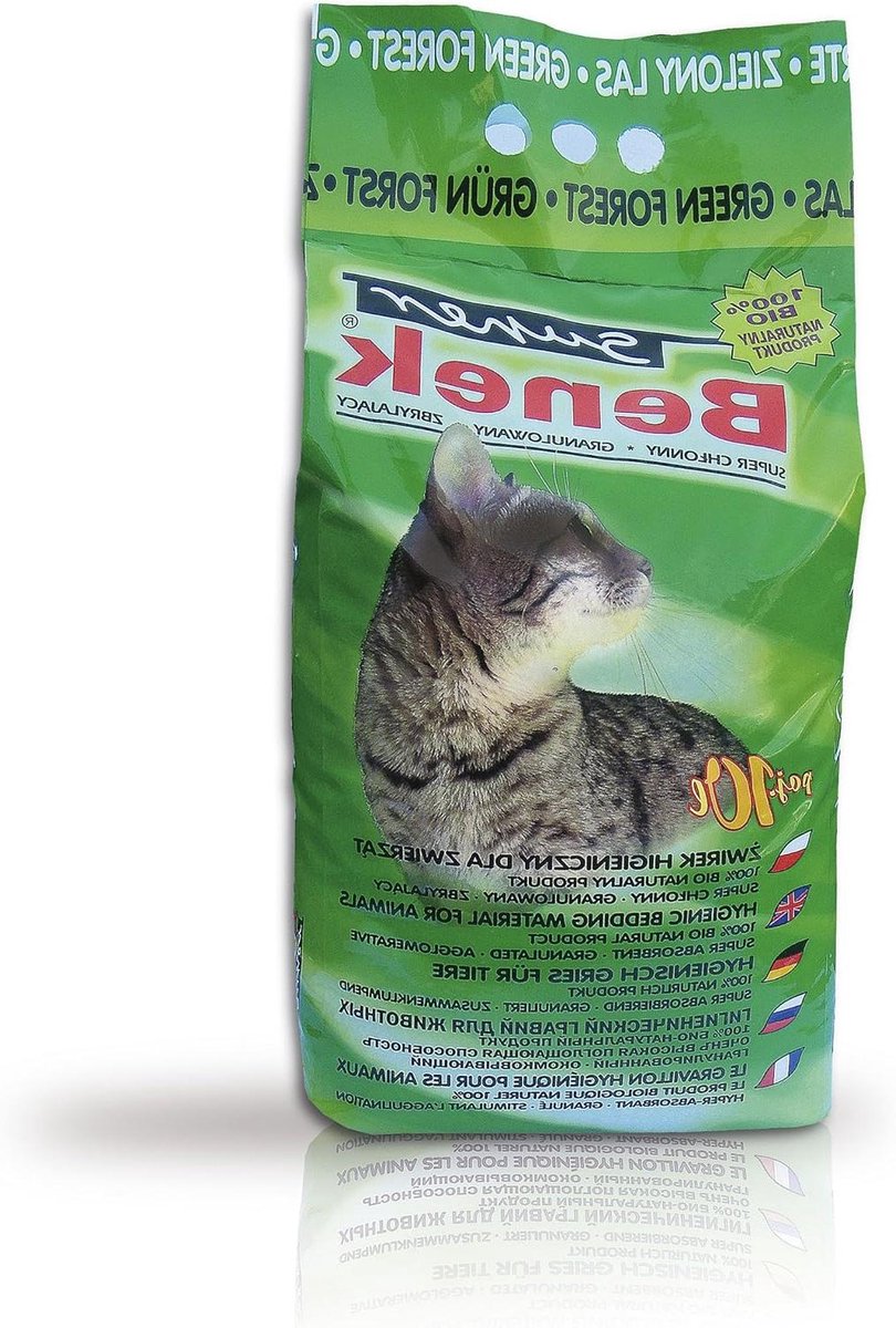 Kattenbakvulling - Klaar voor gebruik - Hygiënisch verblijf - Lavendelgeur - 10 liter - Groen