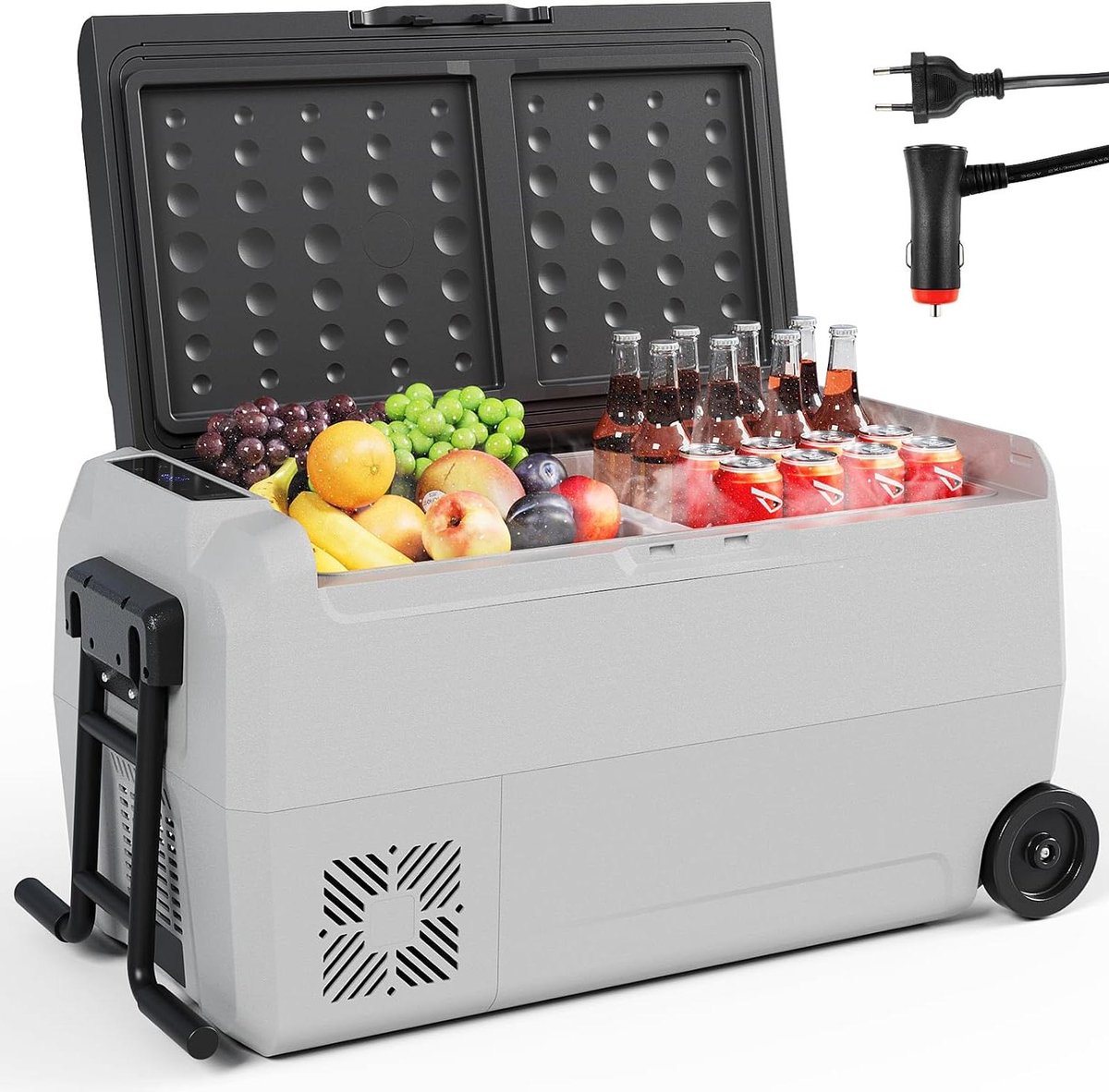 Compressor Koelbox - Elektrische Vriezer - Mobiel Gebruik - Twee Zones - 32L - Zwart