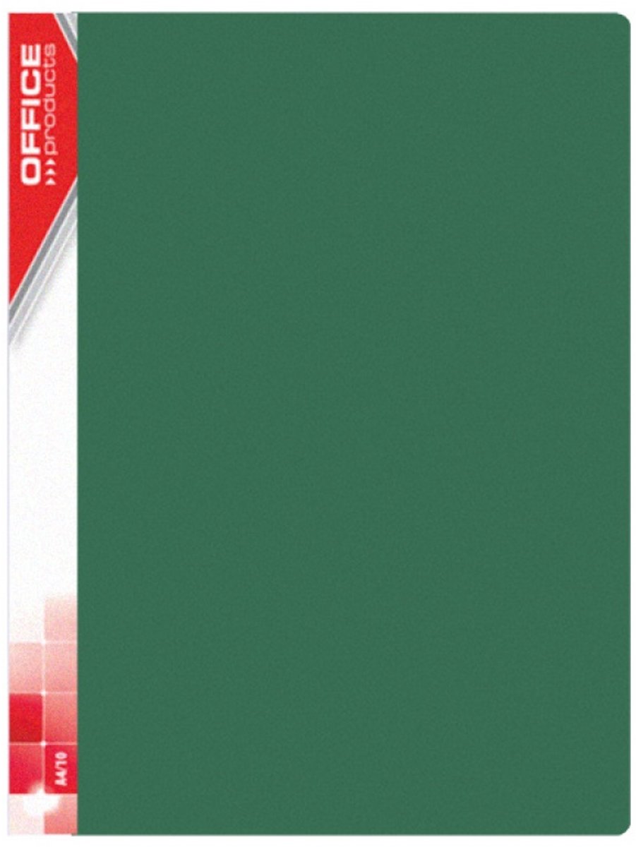 Showmap flexibel A4 10-tassen groen