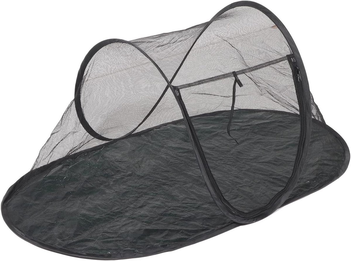 Huisdierentent - Buitenverblijf - Veilig Spelen - Ademend Gaas - 120x63x50cm - Grijs