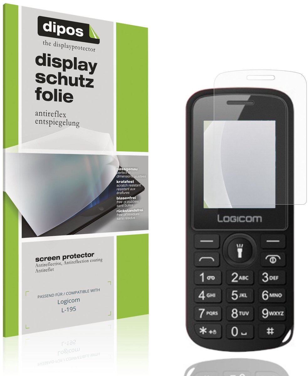 dipos – 4x Matte Beschermfolie geschikt voor Logicom L-195 | Krasbestendige & antireflecterende Screenprotector Ultra-Thin