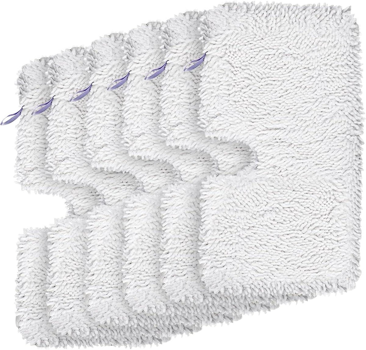 Stoom Dweil Pads - Reinigingspads - Vloeren Reinigen - Machinewasbaar Herbruikbaar - 6 Stuks - Wit