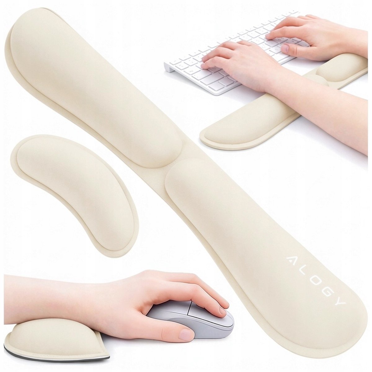 Ergonomische polssteunen voor toetsenbord en muis - Memory foam