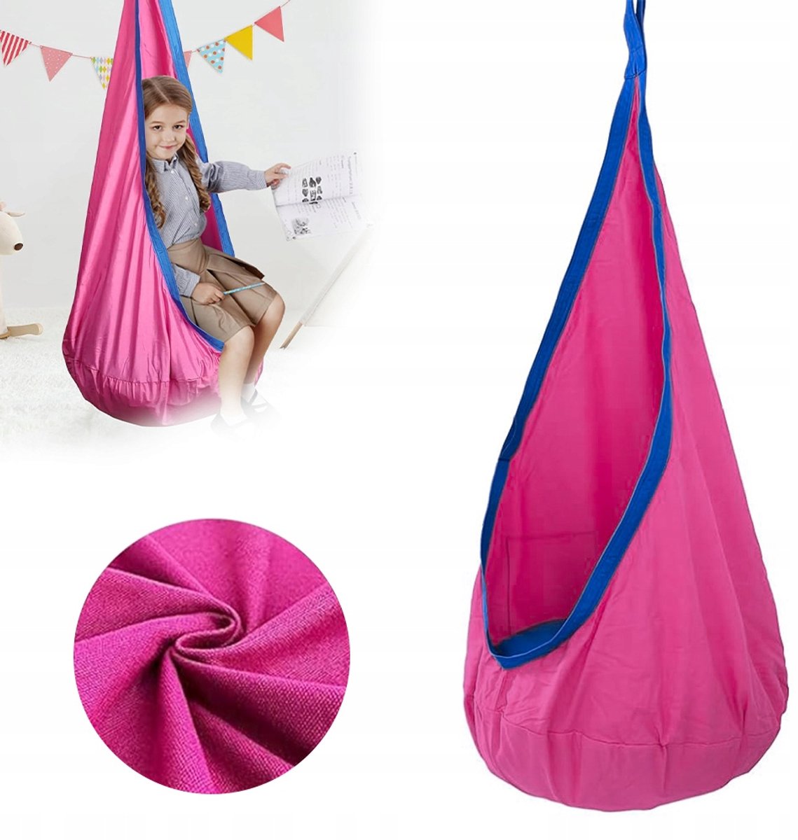 Roze Sensory Cocoon Hangmat voor kinderen - 150kg