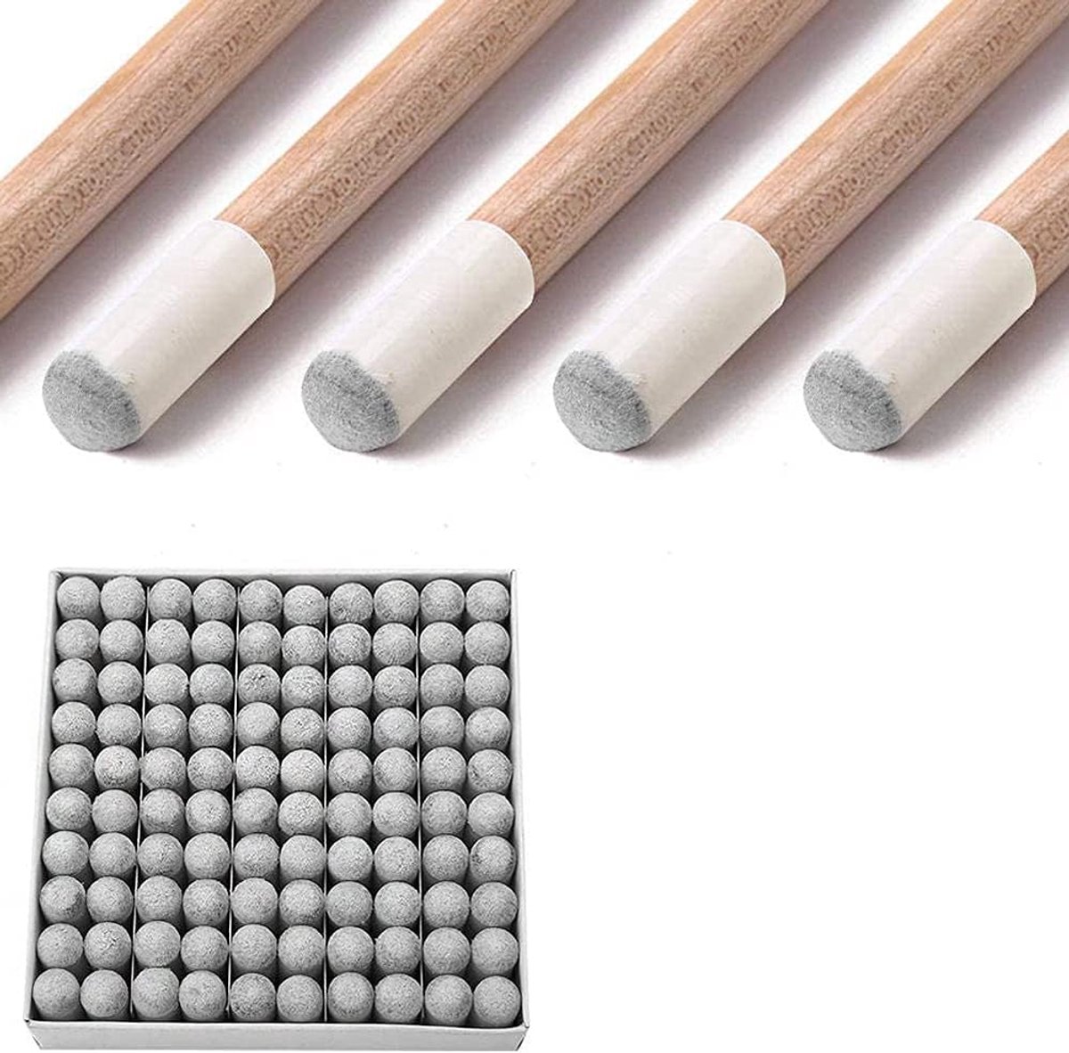100 Stks 13mm Biljart Keu Tips, Zachte Biljart Vervanging Keu Tip Snooker Pool Keu Ferrule Tips