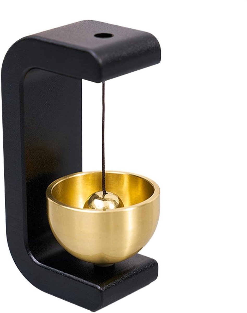 Deurklokje C-vorm - Magneetbel Huis - Entree Verfraaien - Magneetbevestiging - 5.2 x 3.8 x 8.2 cm - Zwart