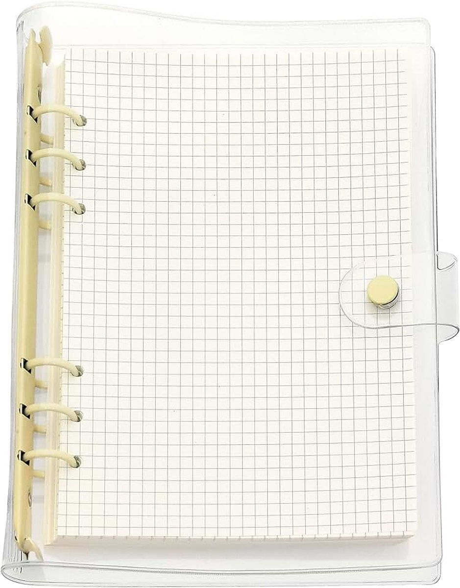 6 gaten, kleurrijke pvc-omslag, ronde ringmap met kliksluiting, losse bladmap, persoonlijke organizer (popcorn, A5 mini-set)