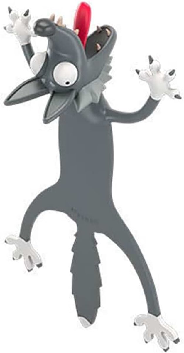 3D Dier Bladwijzer Cartoon Pagina Clip Grappige Stereo Reading Bladwijzer voor Kinderen Leuke Tas Vulstoffen Verjaardagscadeau - Wolf