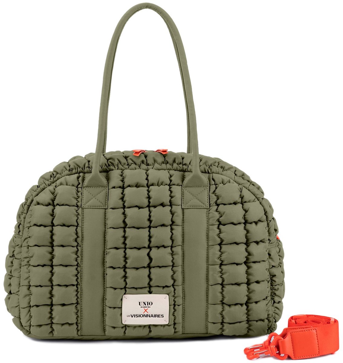 Unio Hamburg x Les Visionnaires handtas schoudertas Bowling Bubble Unio Deep Forest olijfgroen