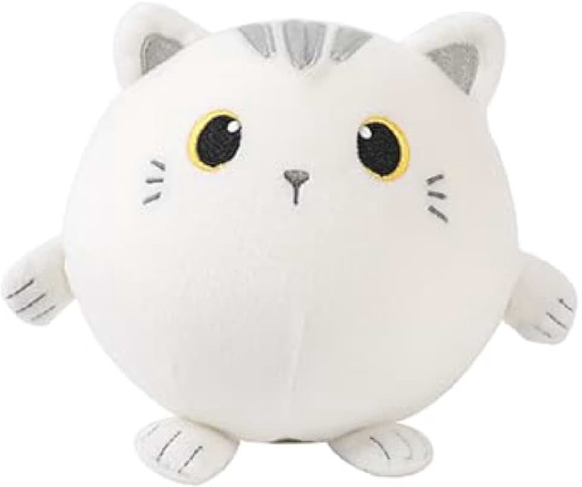 - Zacht Squishy Memory Foam kussen met een diameter van 14 cm, squishy kussen, ideaal als cadeau (witte kat)