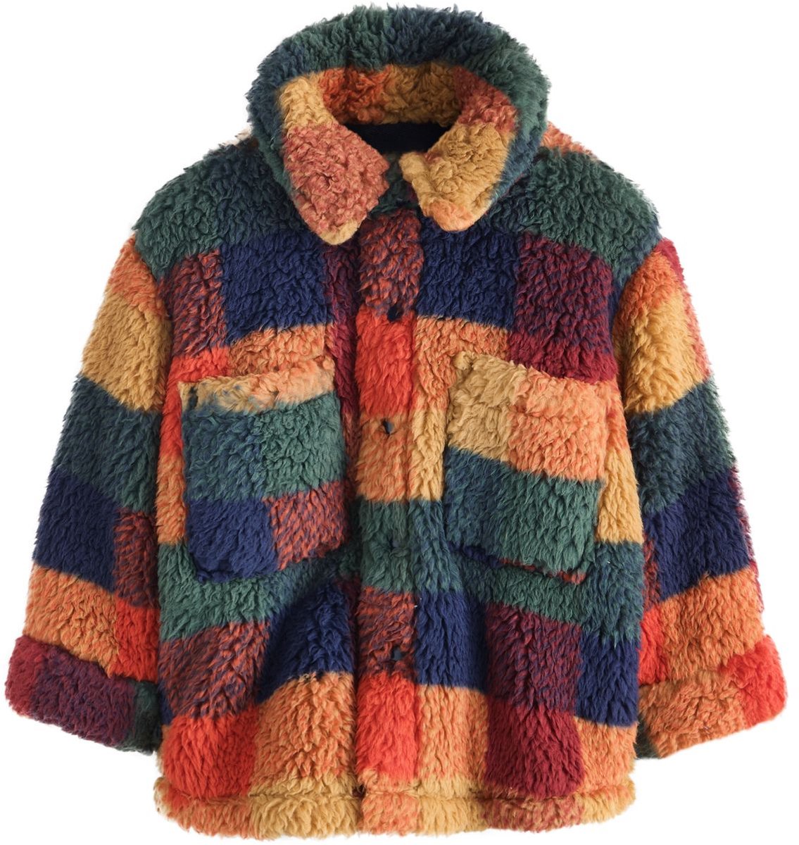 Next - Jongens - Fleece shacket met borg - Rood