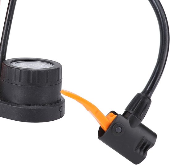 Fietspomp met Meter - Bandenpomp Voet - Banden Oppompen - Compact Reisformaat - 120 PSI - Zwart — afbeelding 2