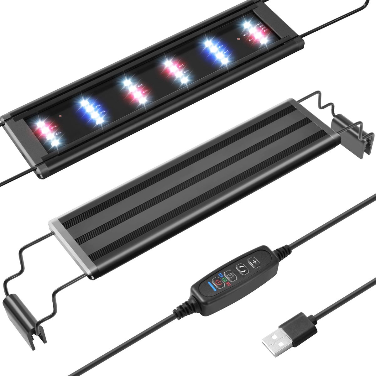 Aquariumverlichting LED - Volledig spectrum met uittrekbare beugels - Verstelbare plantenverlichting - SnelShoppen