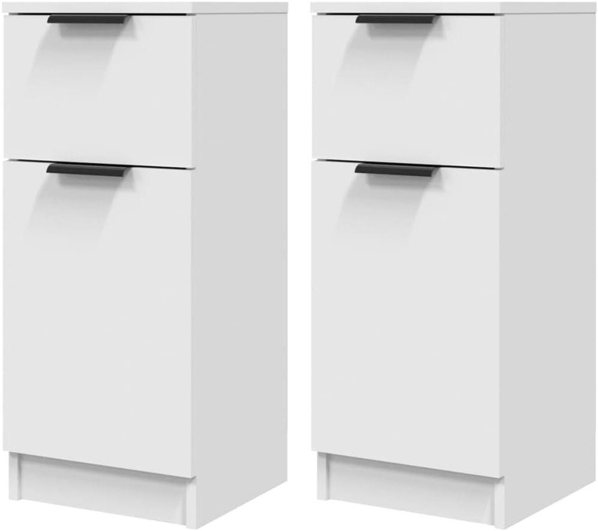 Meubelmania Dressoir 30x30x70 cm bewerkt hout wit